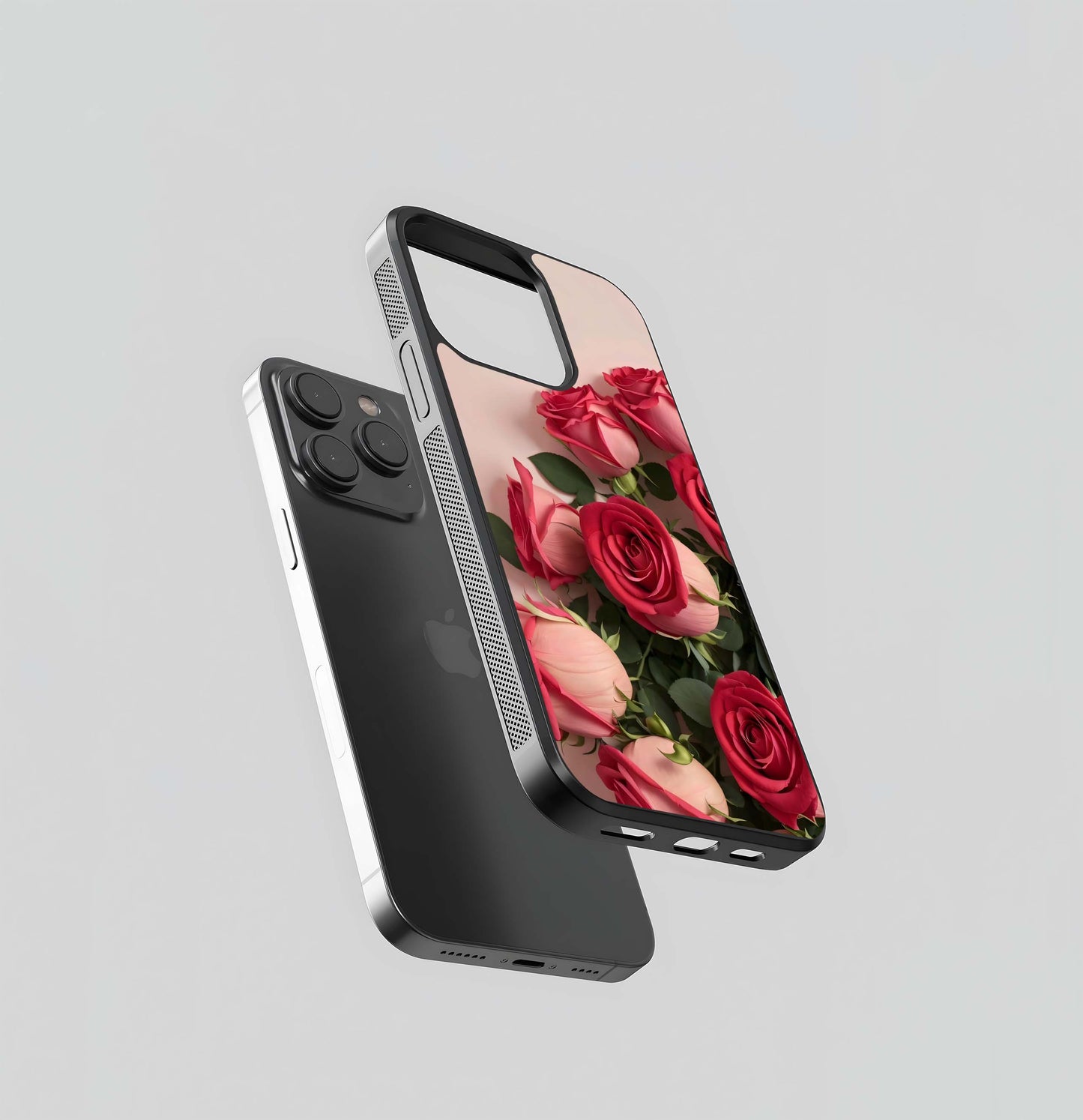 Crimson Petal Drift Glass Case