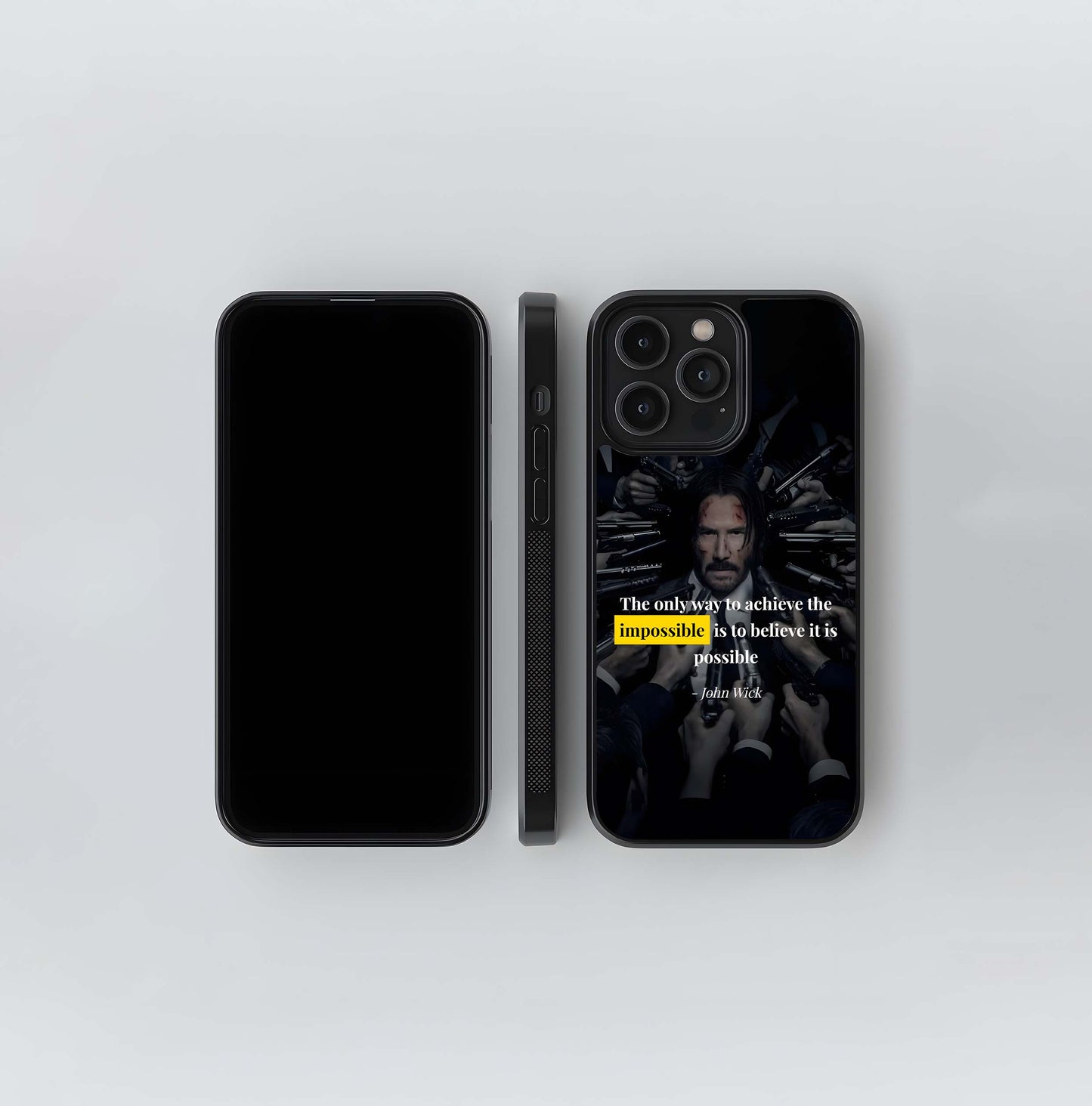 John Wick Impossible Quote Glass Case