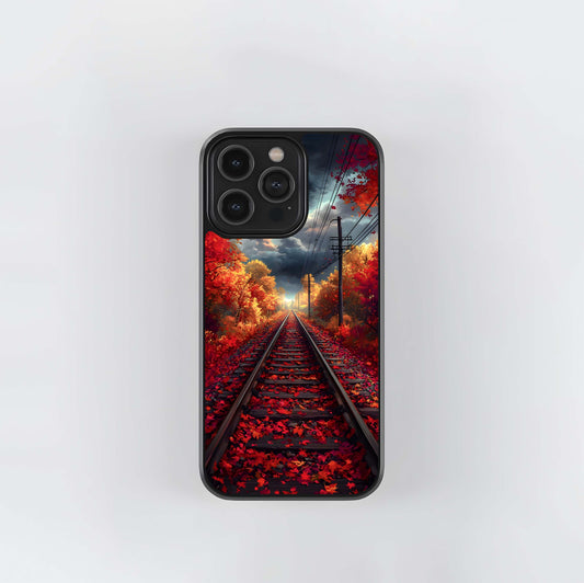 Crimson Rails Glass Case