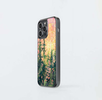 Sunburst Pinescape Glass Case