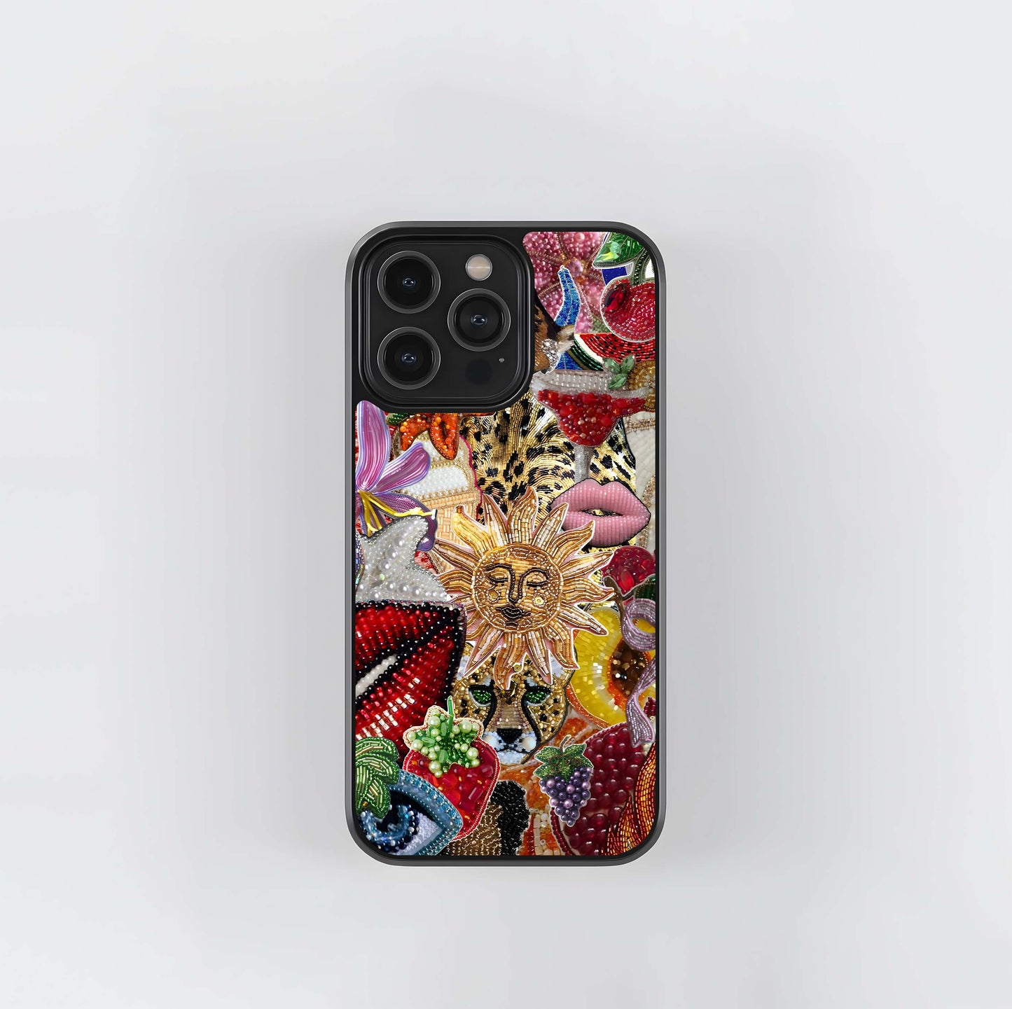 Beaded Fashion Jungle Glass Case