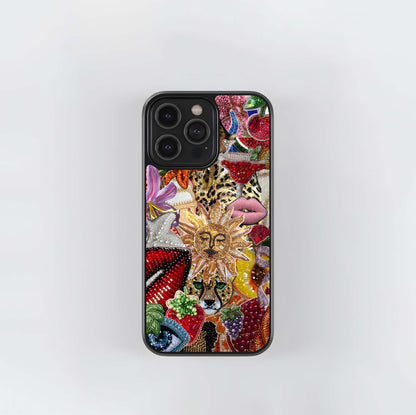 Beaded Fashion Jungle Glass Case
