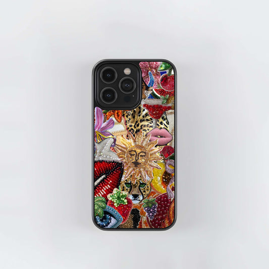 Beaded Fashion Jungle Glass Case