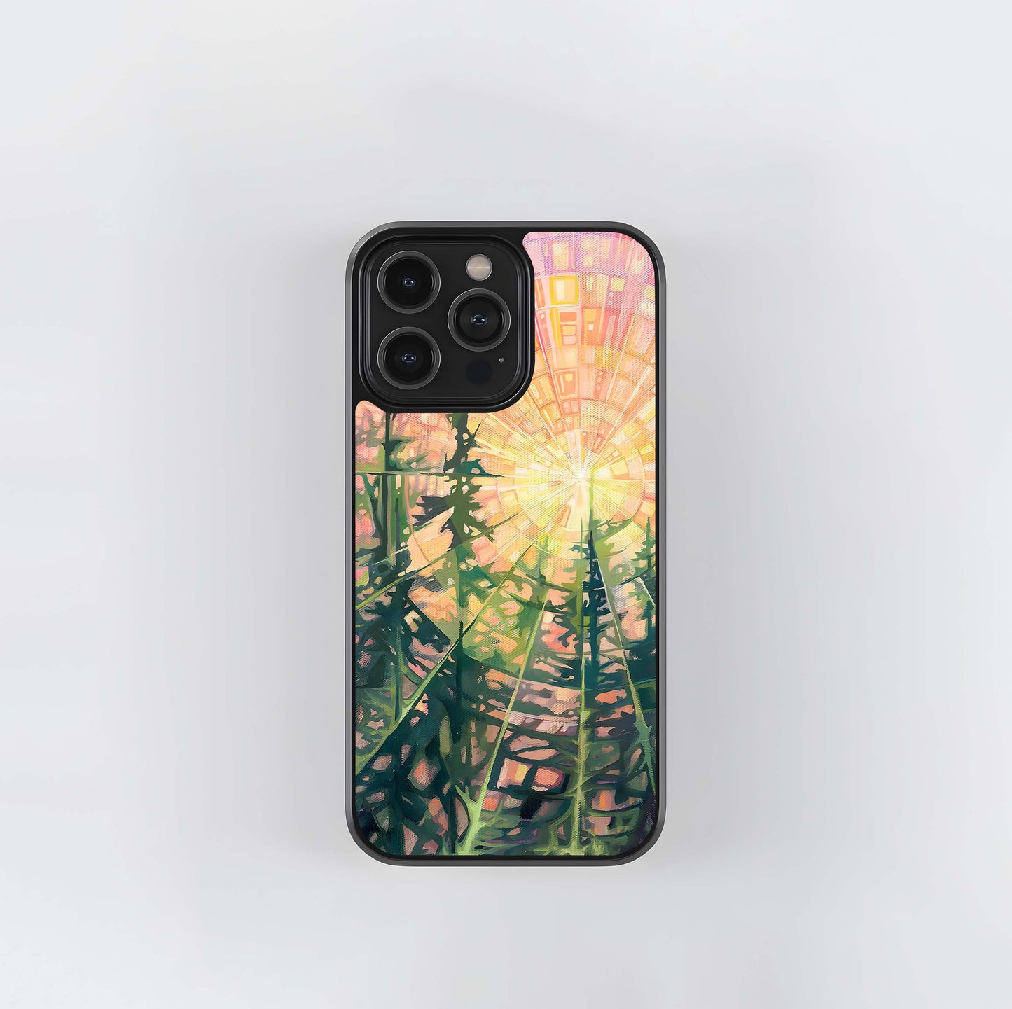 Sunburst Pinescape Glass Case