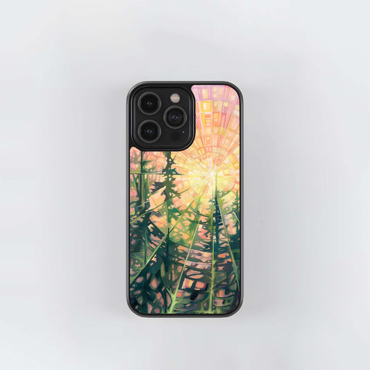 Sunburst Pinescape Glass Case