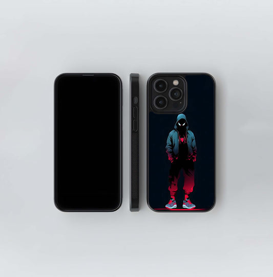 Neon Hooded Spider-Man Glass Case