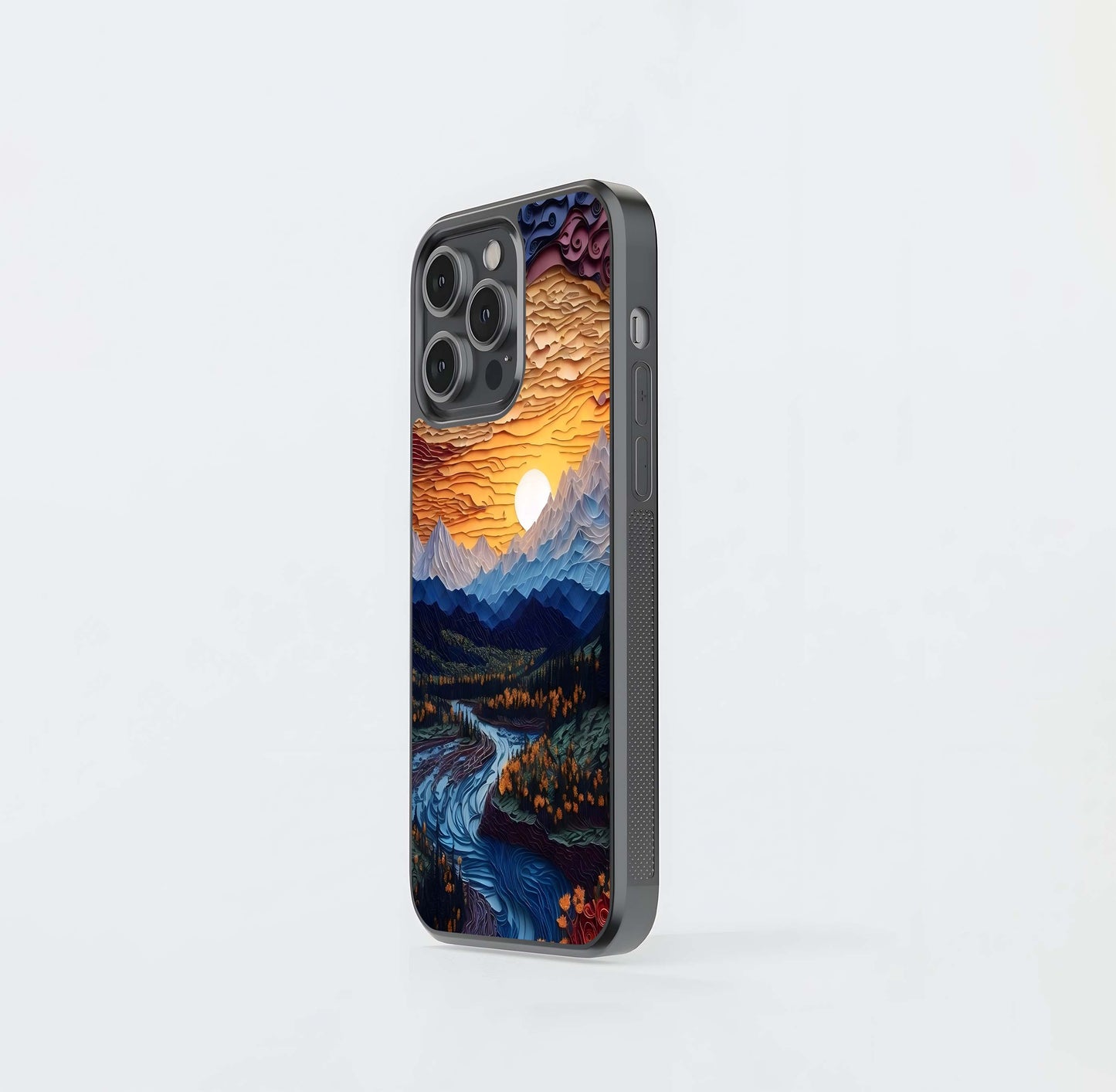 Sunrise River Dreams Glass Case
