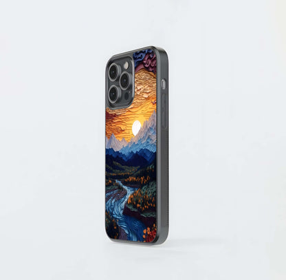 Sunrise River Dreams Glass Case