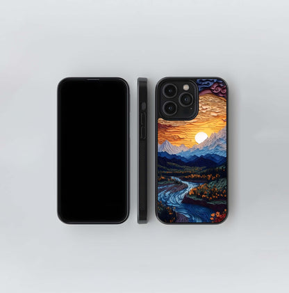 Sunrise River Dreams Glass Case