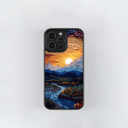 Sunrise River Dreams Glass Case