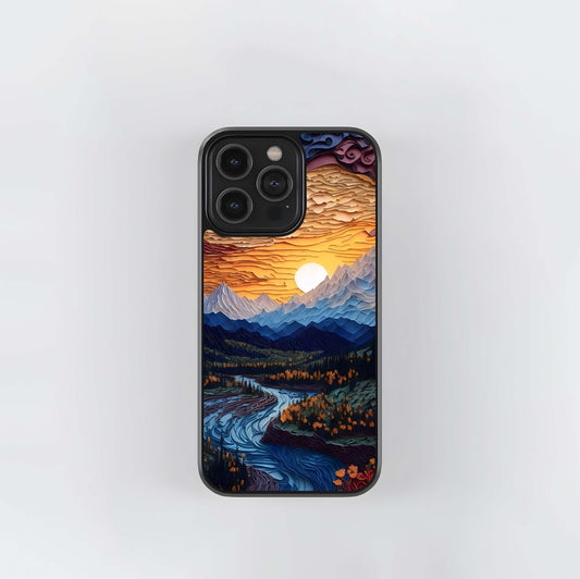 Sunrise River Dreams Glass Case