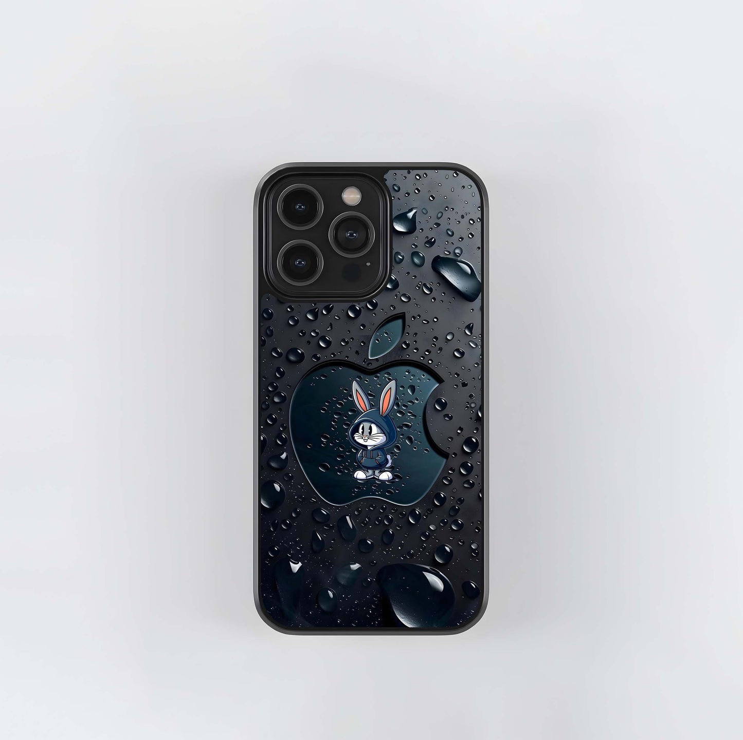 Samurai Bunny in Wet Apple Logo Glass Case