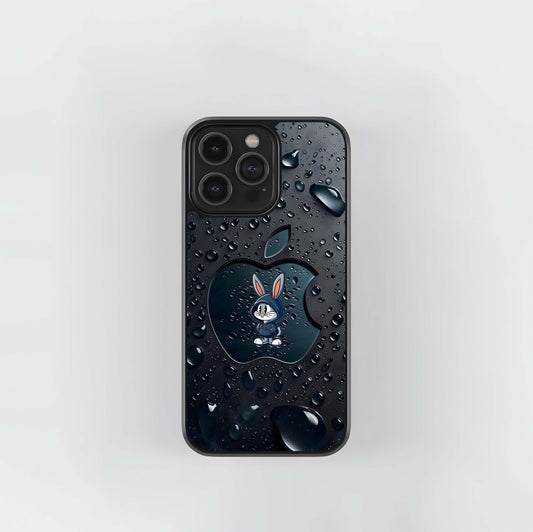 Samurai Bunny in Wet Apple Logo Glass Case