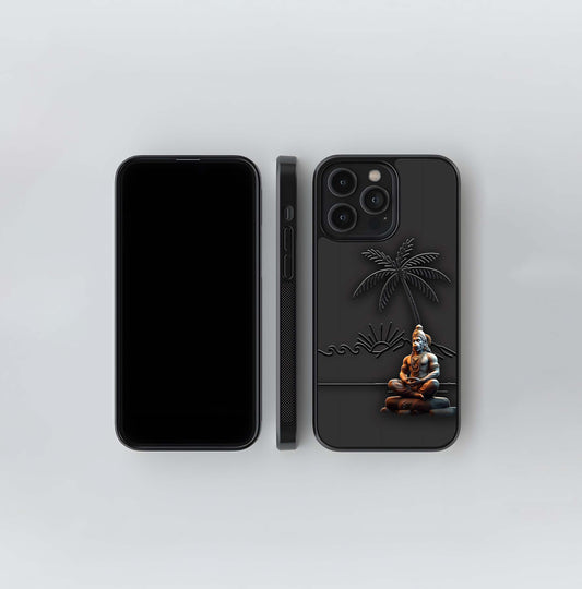 Hanuman's Meditation Glass Case