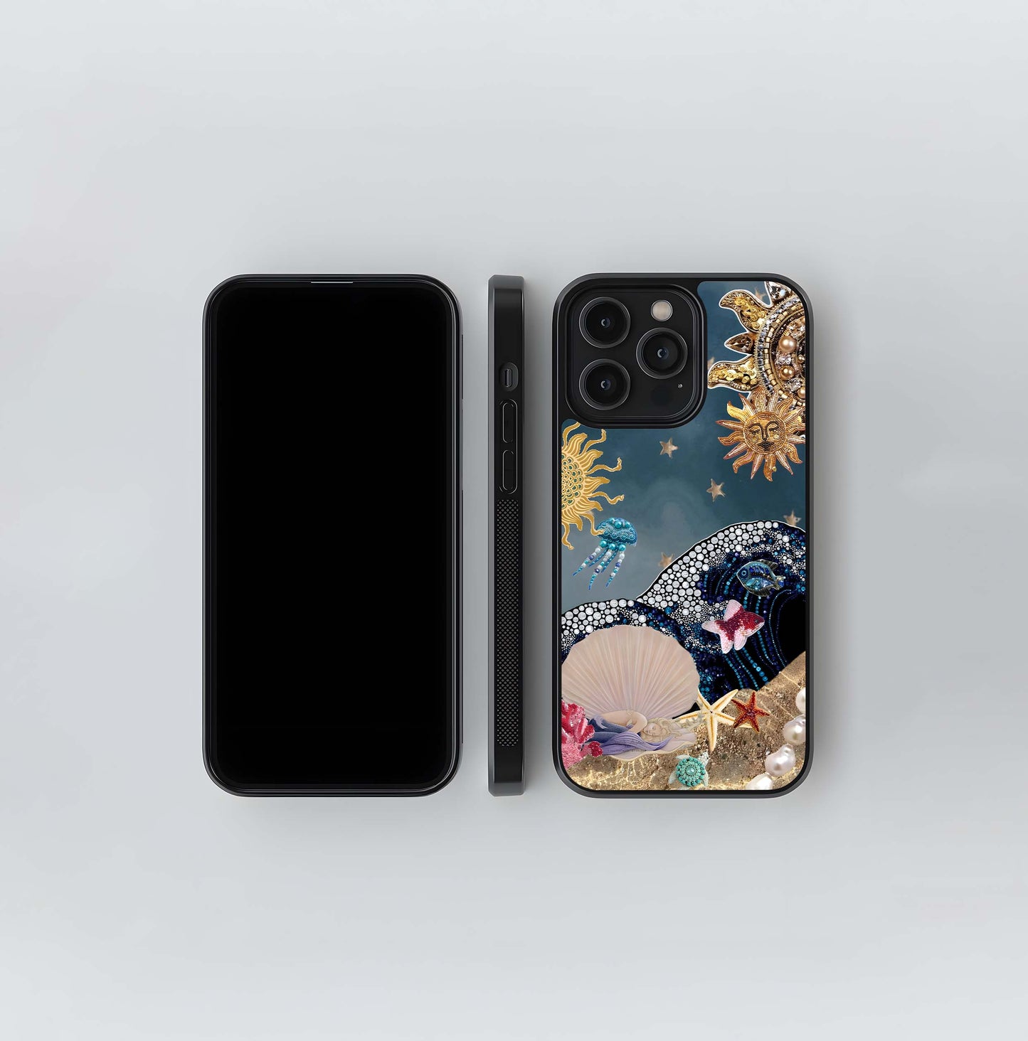 Celestial sea fantasy Glass Case