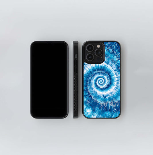 Blue Galaxy Wave Glass Case