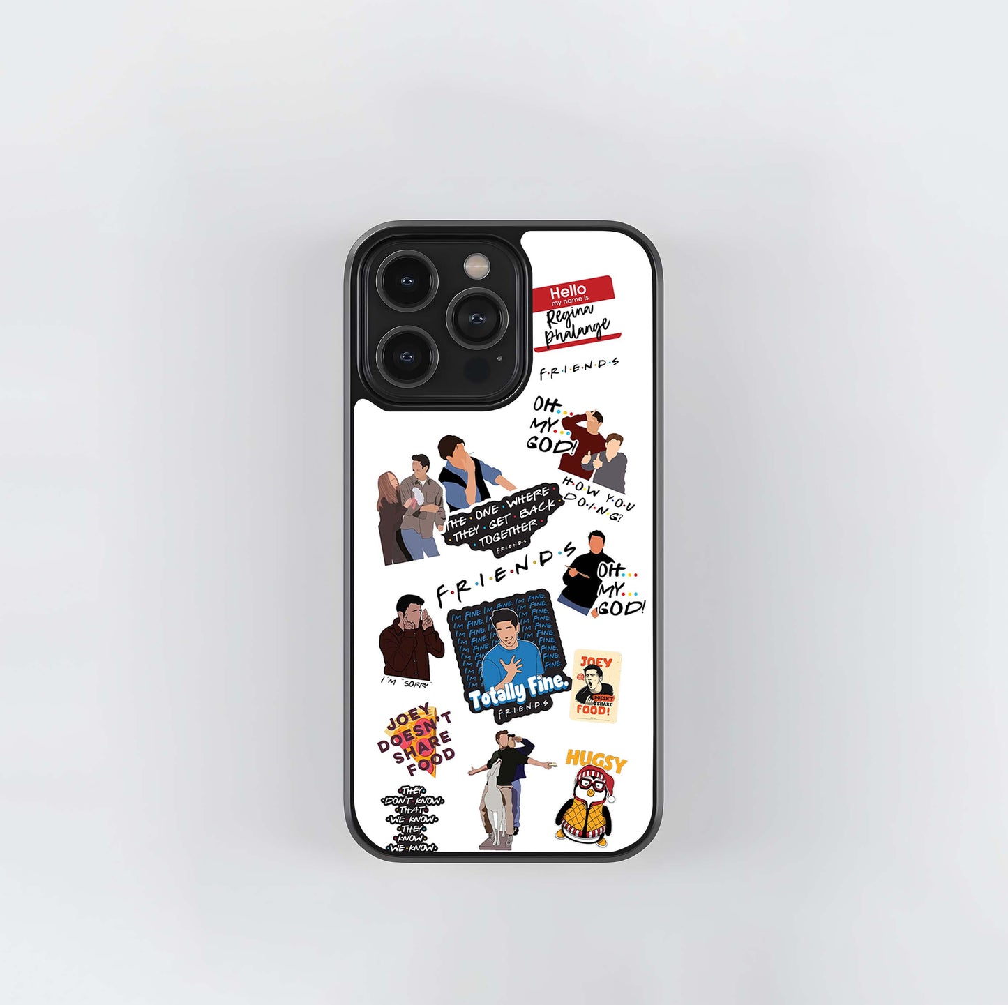Friends Quote Sticker Bomb Glass Case
