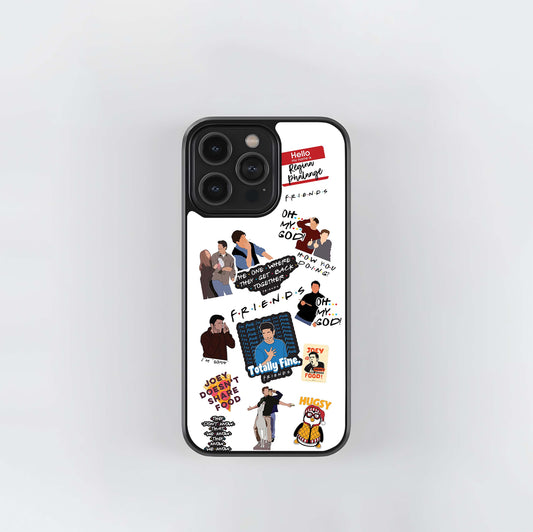 Friends Quote Sticker Bomb Glass Case