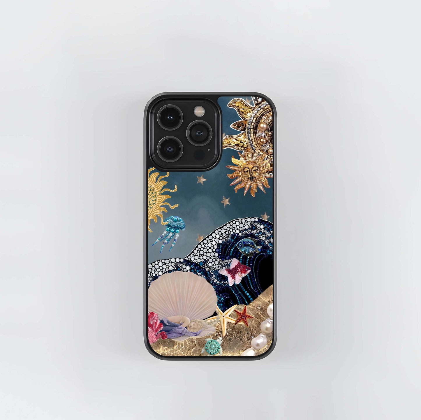 Celestial sea fantasy Glass Case