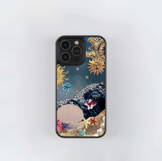 Celestial sea fantasy Glass Case