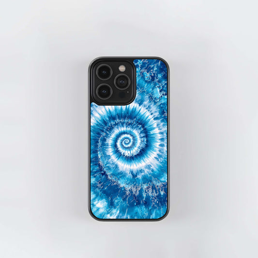 Blue Galaxy Wave Glass Case