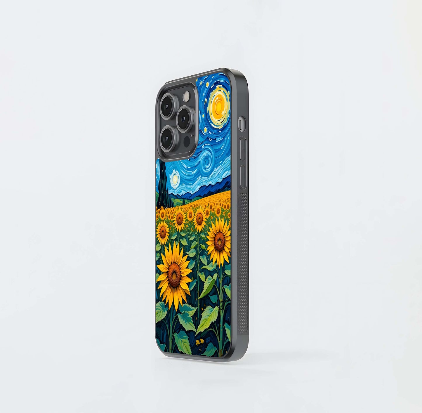 Starry Sunflower Dreams Glass Case