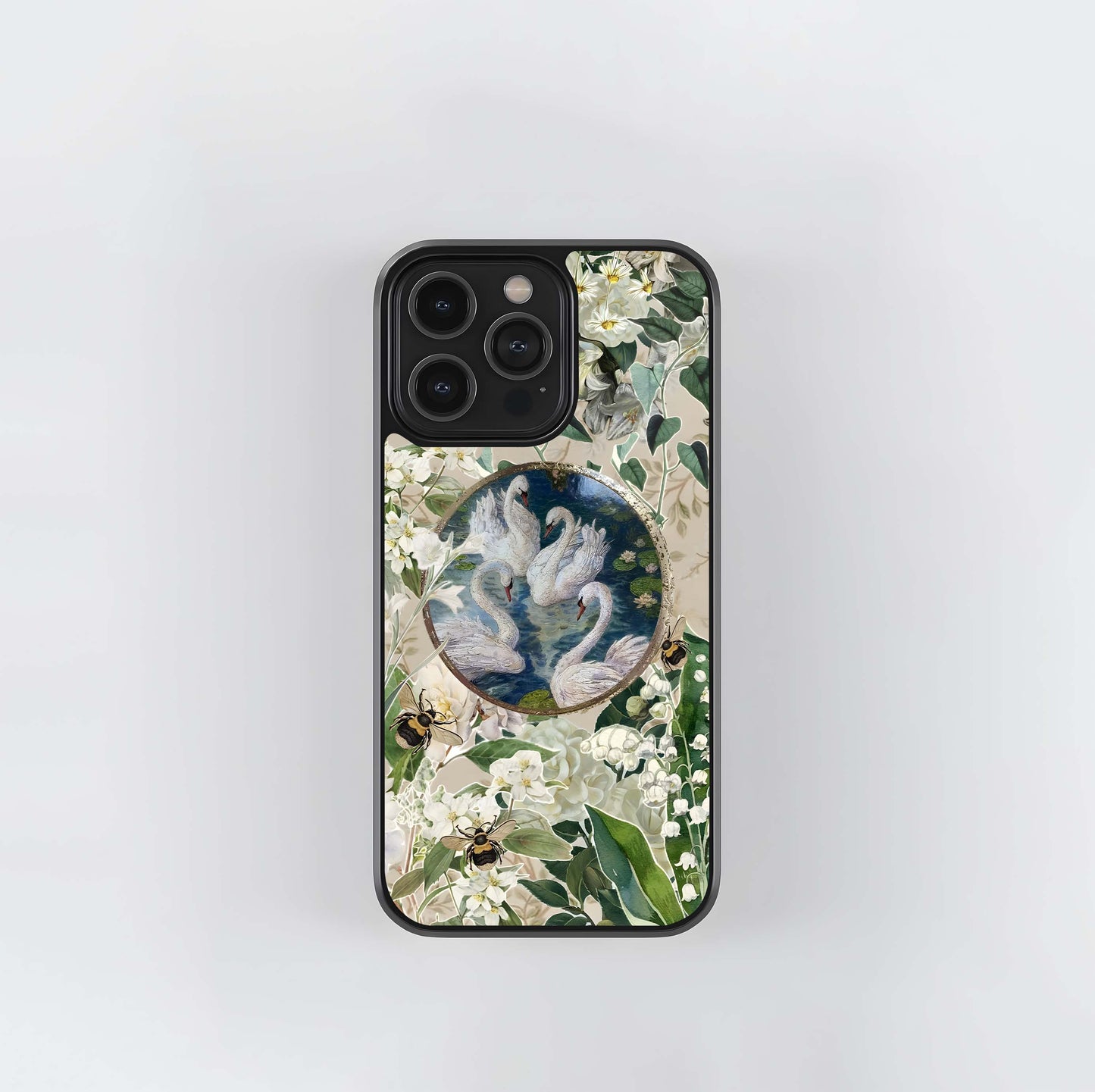 Swan Reverie Glass Case