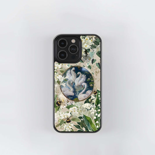 Swan Reverie Glass Case