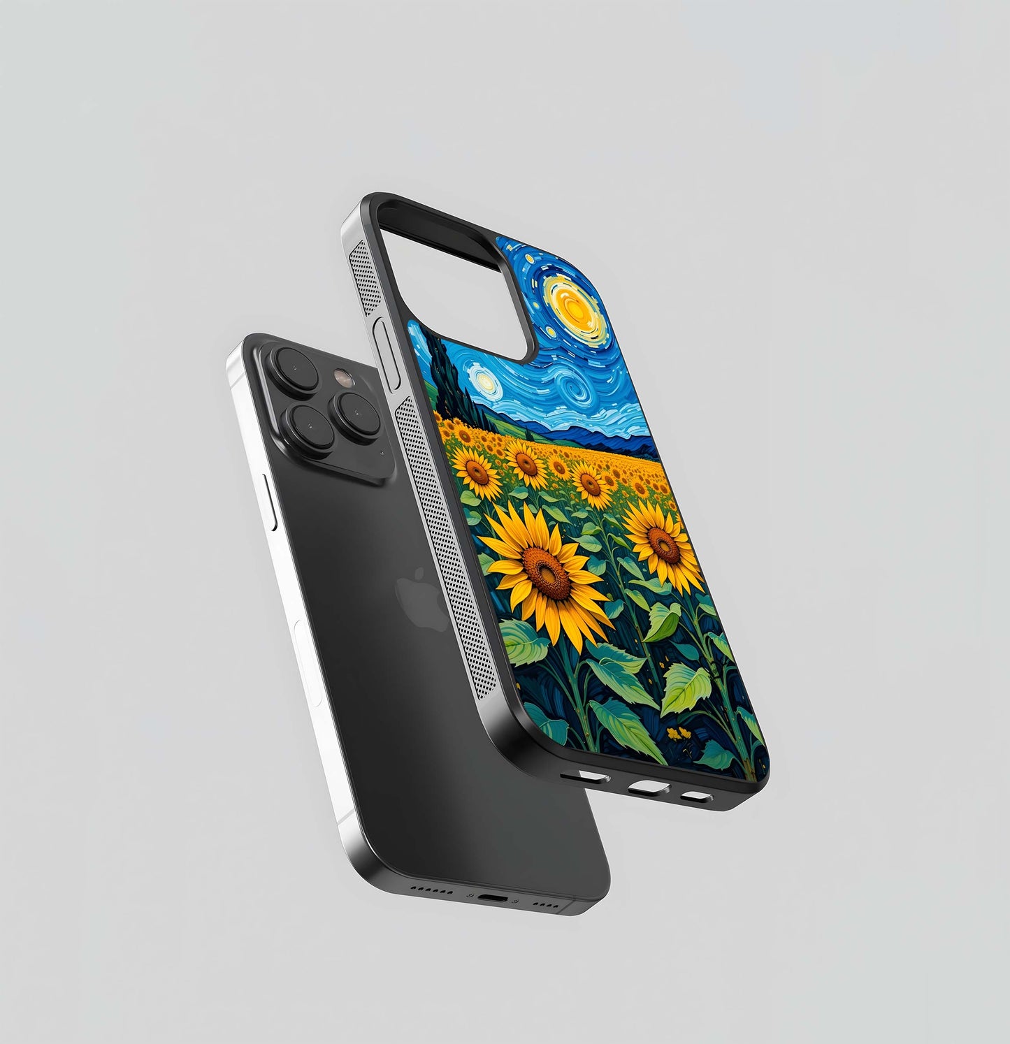 Starry Sunflower Dreams Glass Case