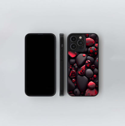 Obsidian and Ruby Cascade Glass Case