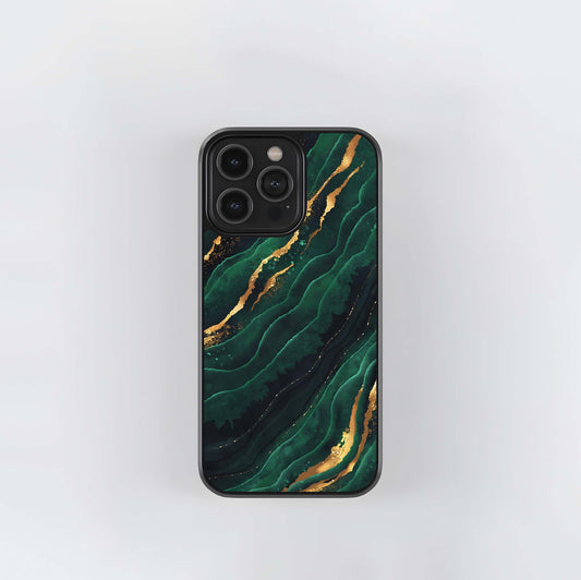 Beautiful Marble-Green Glass Case