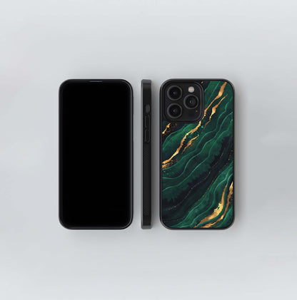 Beautiful Marble-Green Glass Case