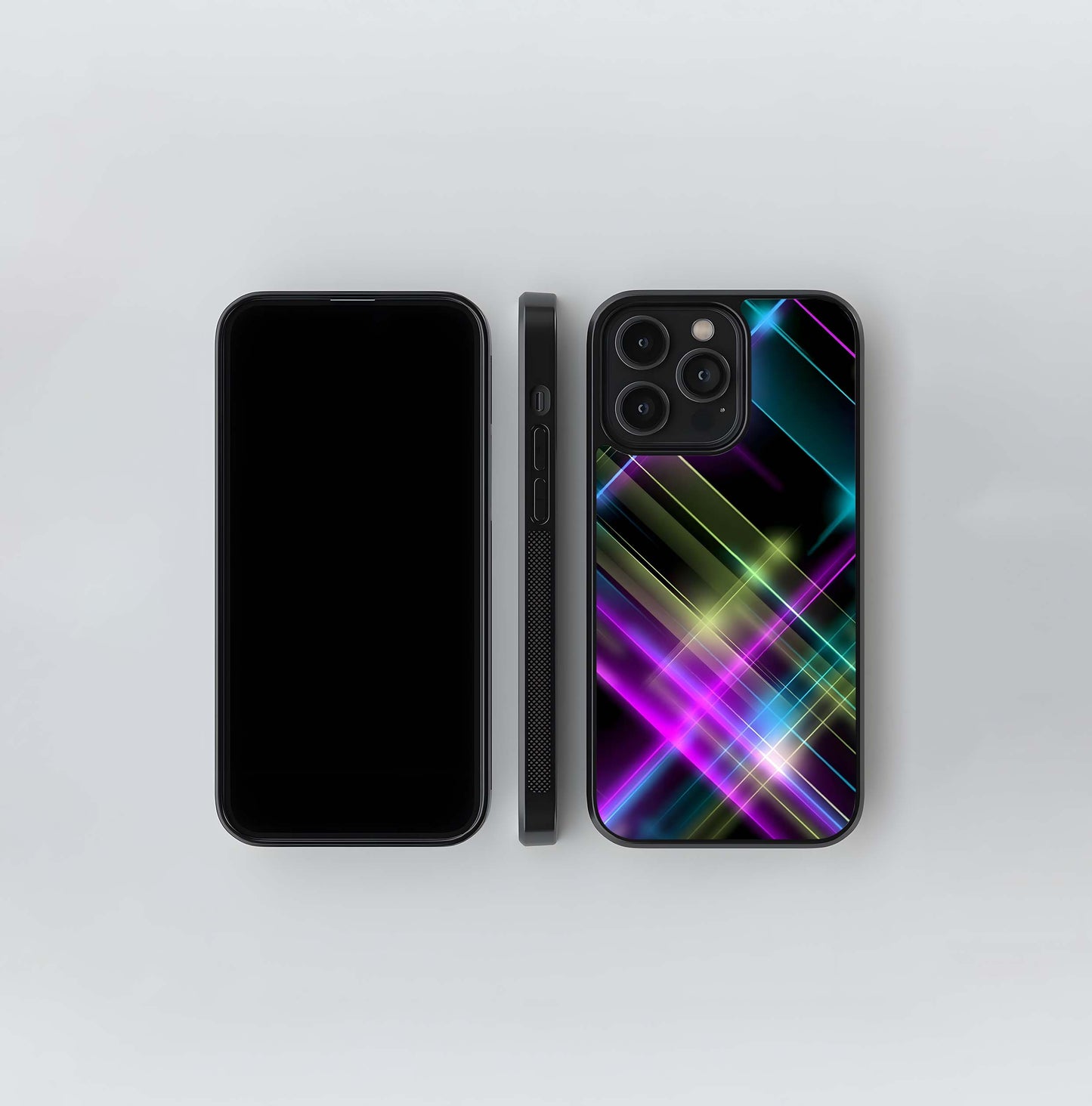 Cyberpunk Grid Glass Case