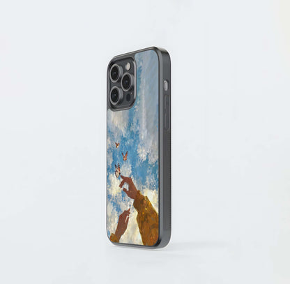 Butterfly Sky Touch Glass Case