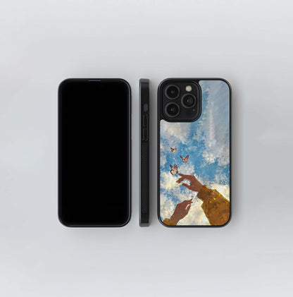 Butterfly Sky Touch Glass Case