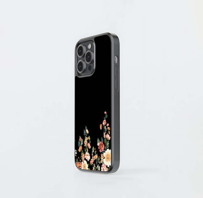 Floral Design With A Custom Personalized Name Glass Case
