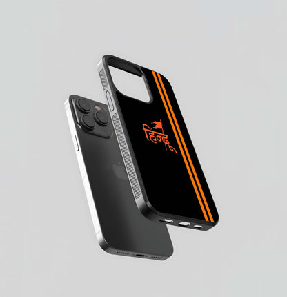 Hindu Saffron Stripe Glass Case