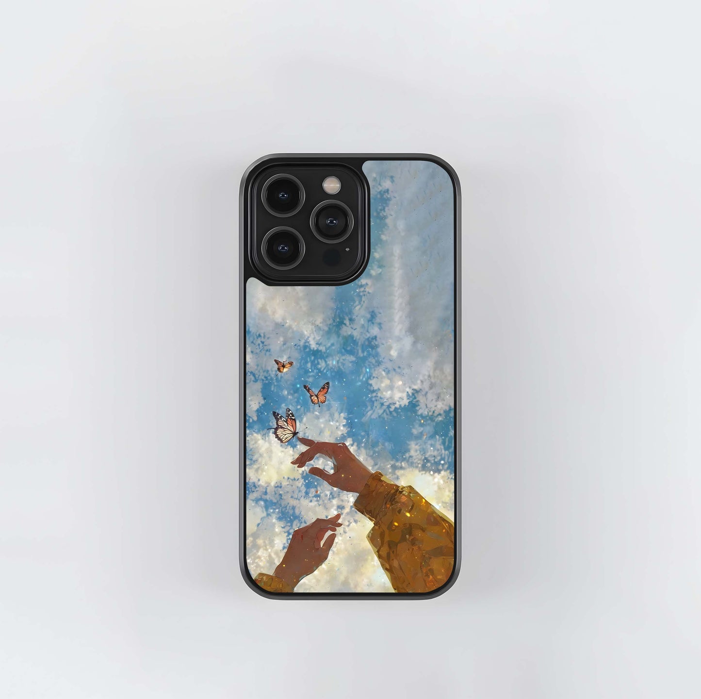Butterfly Sky Touch Glass Case