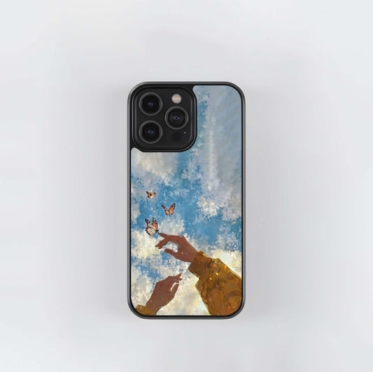 Butterfly Sky Touch Glass Case