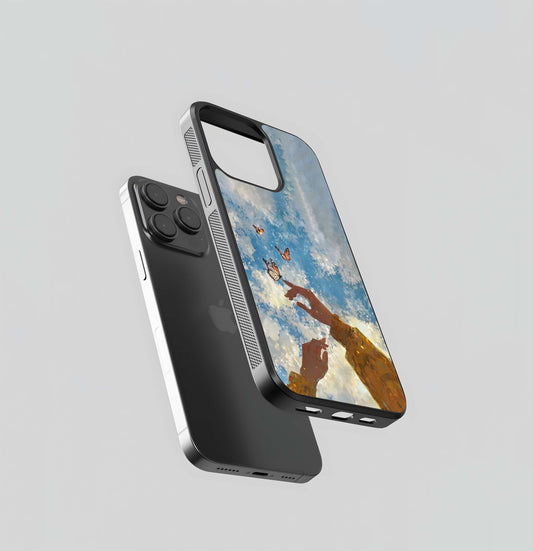 Butterfly Sky Touch Glass Case