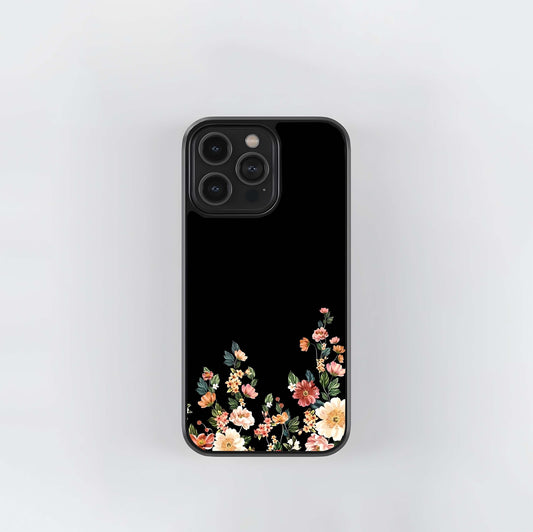 Floral Design With A Custom Personalized Name Glass Case