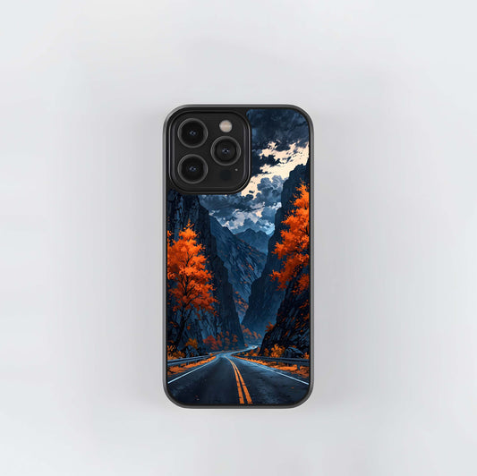 Autumn Canyon Road Glass Case