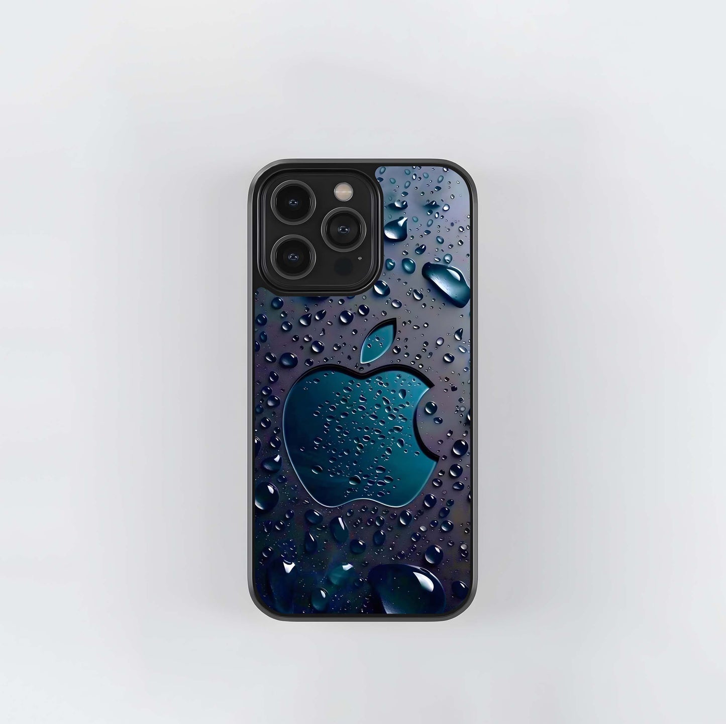 Waterdrop Apple Logo Glass Case