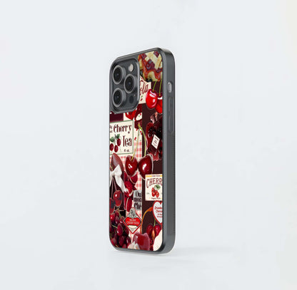 Aesthetic Cherry Tea Glass Case