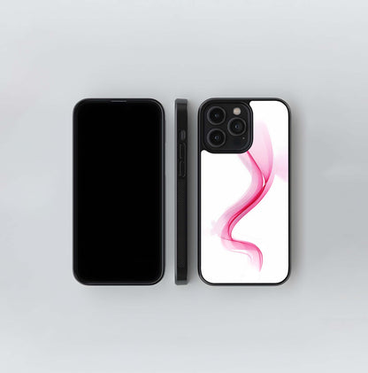 Abstract Pink Flowing Wave Glass Case
