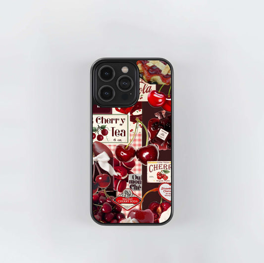 Aesthetic Cherry Tea Glass Case