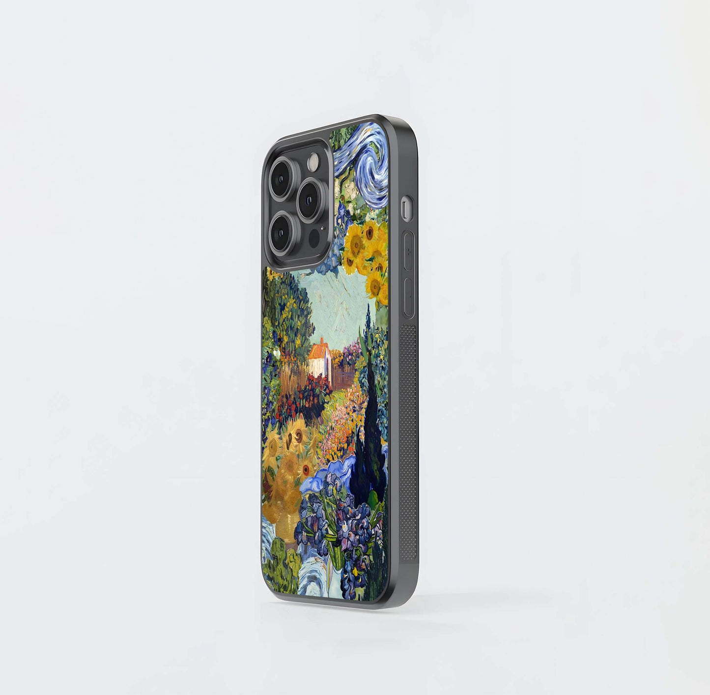 Van Gogh–style floral field Glass Case