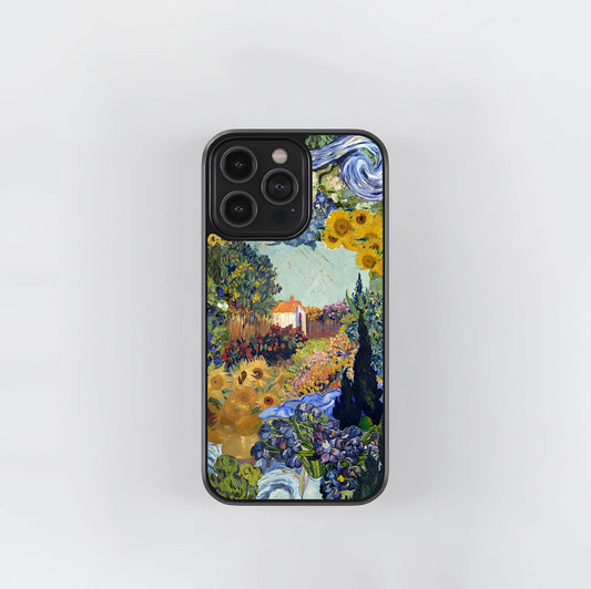 Van Gogh–style floral field Glass Case