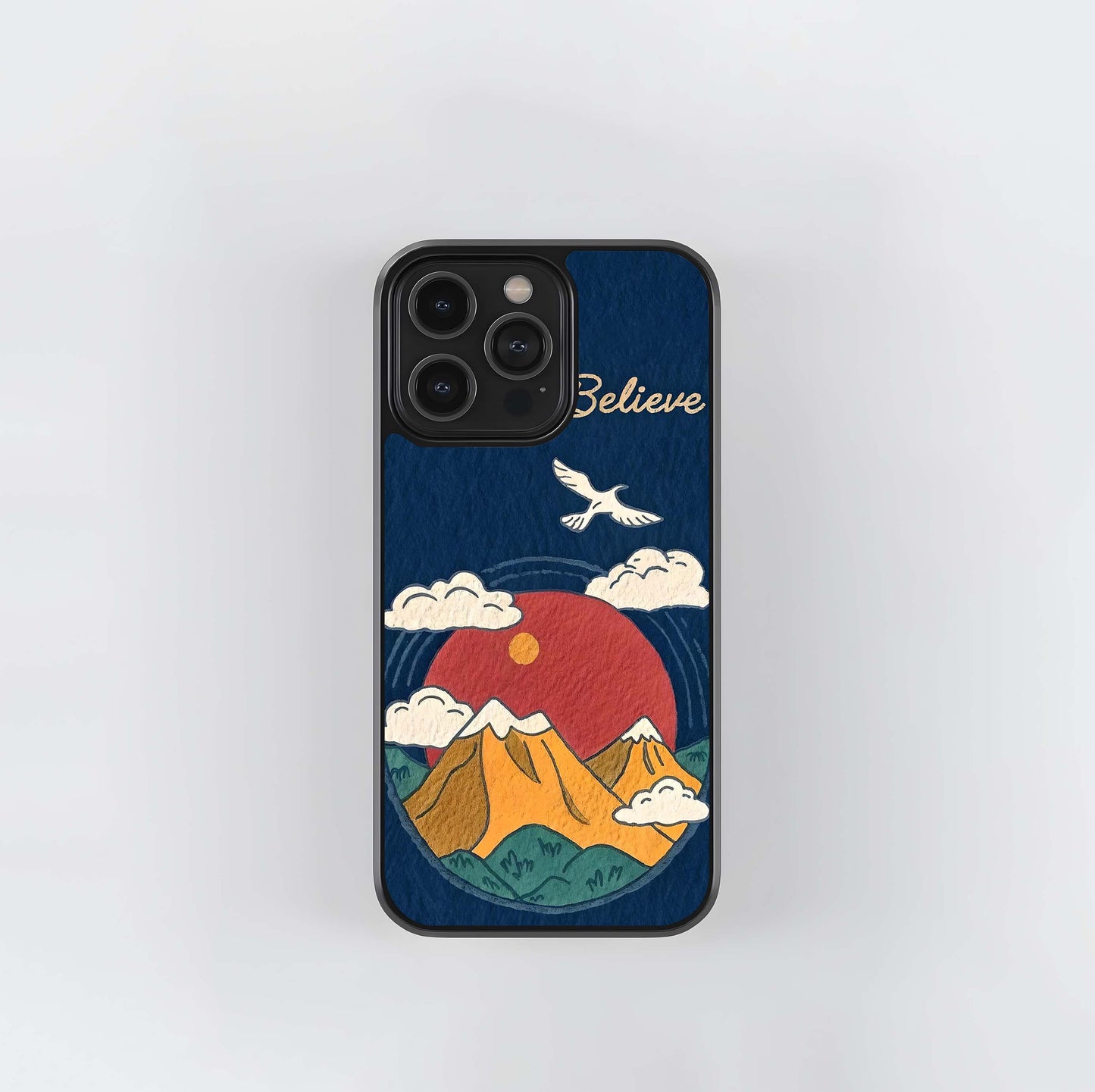 Believe Sky Escape Glass Case