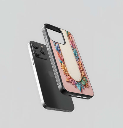 Pastel Floral Frame Banner Glass Case